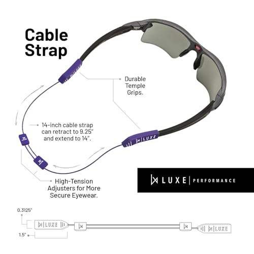 Image of Glasses Strap- Eyewear Retainer, Sunglasses Strap, Eyeglasses Strap, Adjustable Cable Straps, Glasses Holder