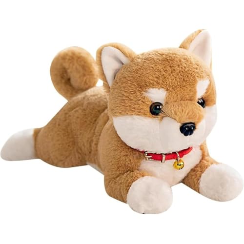 Angoda 柴犬ぬいぐるみ 抱き枕クッション リアルデザイン ふわふわ素材 もちもち触感 洗濯可能 プレゼント 室内インテリア 店舗飾り 男女兼用 ポリエステル製 (25cm,茶色)