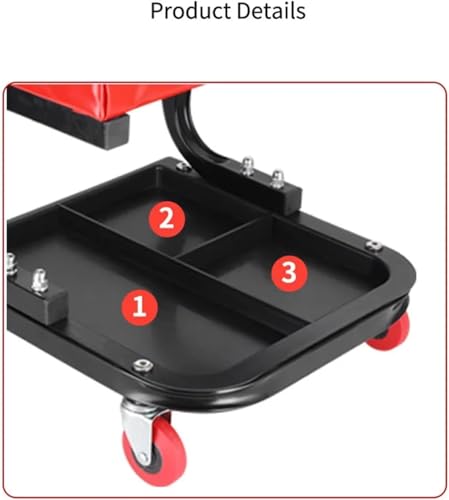 Taburete de taller universal rodante para mantenimiento de coches 4