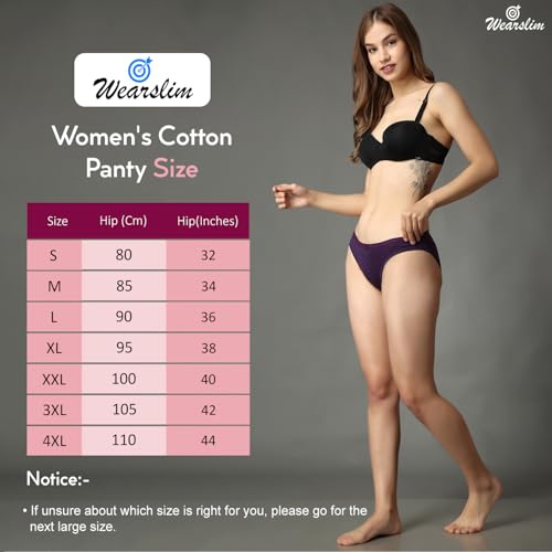 Image of Wearslim Premium Women Soft and Comfortable Women's Cotton Bikini No Show Panty | Ladies Invisible Breathable Briefs Soft Stretch Hipster Underwear