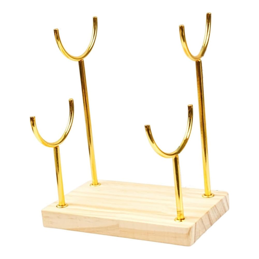 IJSDNVJNDX Bracelet Holder Display Stand Double Layer Space Saving Stable Wooden Base Jewelry Organizer