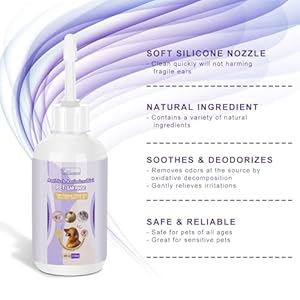 Dog Ear Cleaner  Dog Ear Inflammation Therapy Can Itch Relief Soothe Ear Inflammation Removes Wax Odor with 10 Cotton Swabs 4 Fl Oz  Cucciolini Doodles Dog ear cleaner  dog ear inflammation therapy can itch relief soothe ear inflammation removes wax odor with 10 cotton swabs 4 fl oz   cucciolini doodles