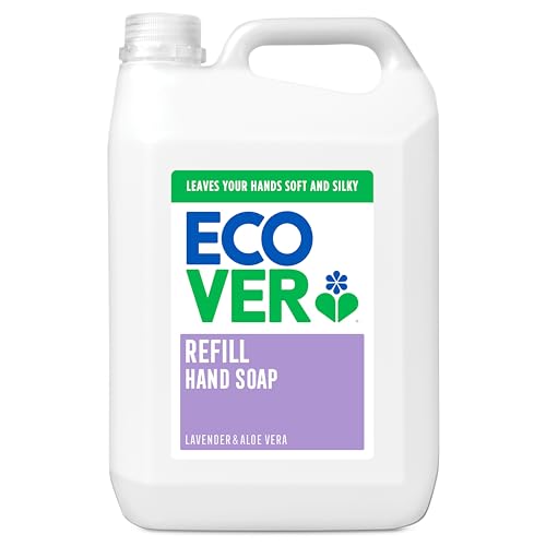 Ecover Hand Wash Hand Soap Refill Lavender and Aloe Vera Dermatologically Tested For Sensitive Skin 5L