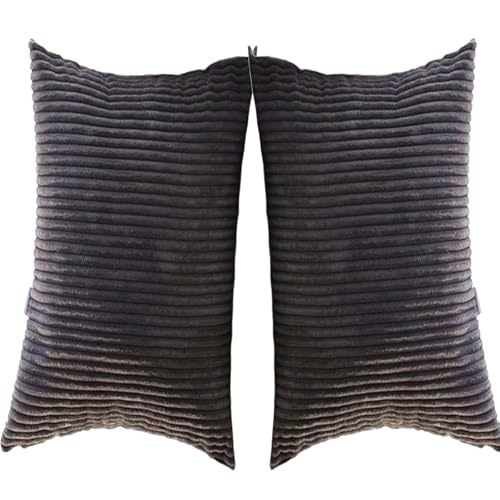 コーデュロイ柔軟装飾方形長方形抱き枕カバー60 x 60 50 x 70 80 x 80 cmクッション枕カバー、ソファーソファベッドチェアインテリア(E7,2pcs 40x70cm)