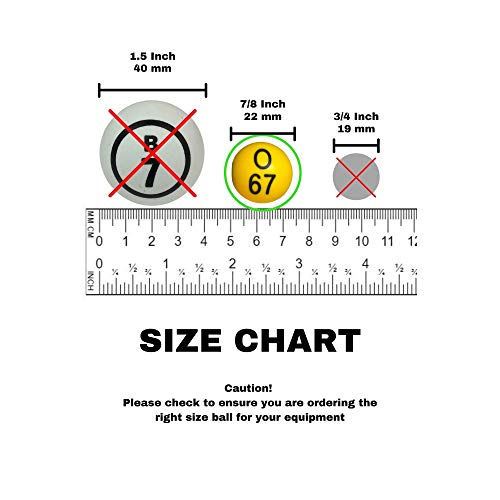 Mr Chips 11" Tall Bingo Set With Steel Bingo Cage – Professional Bingo Game With Everlasting 7/8” Bingo Balls, Master Board For Bingo Balls - 4 Color Choices, Lucky Red #TOP6