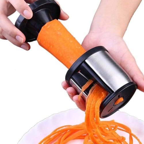 野菜 カッター スパイラル スライサー ベジ ヌードル カッター 手動回転 キャベツ みじん 切り器 人参 大根 千切り スライサー スパイラル式