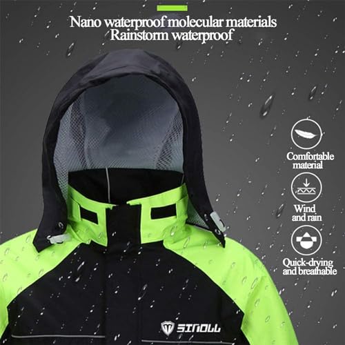 Traje impermeable reflectante para ciclismo de 2 piezas miniatura 5
