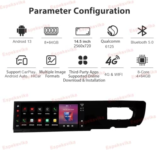 14.5'' Passenger Entertainment Screen for Porsche Taycan 2018-2025 4+64GB — 사진 6