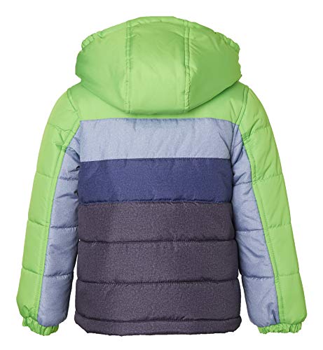 Sportoli Boys' Fleece Lined Hooded Colorblock Winter Puffer Bubble Jacket Coat3
