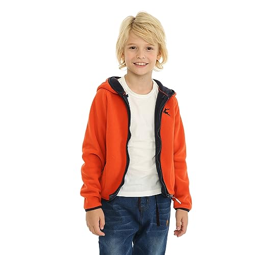 LittleSpring Neutral Boys Girls Polar Fleece Hoodies Jacket with Pockets Full Zip Outwear4