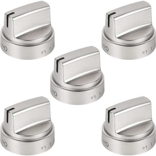 BlueStars Upgraded WB03X24818 Range Control Knobs Replacement - Exact Fit for GE Ranges - Replaces AP5989029 - Pack of 5