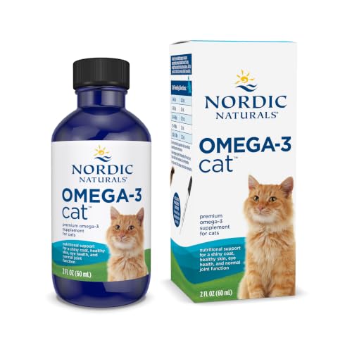 Image of Nordic Naturals Omega-3 Cat | 304 mg Omega-3 Per 1 ml | Fish Oil for Cats with EPA & DHA - Promotes Heart, Skin, Coat, Joint, & Immune Health Unflavored - 2 fl.oz -60 ml
