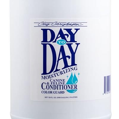 Chris Christensen Day to Day Ultra Concentrated Dog Conditioner, Makes up to 8 Bottles, Groom Like a Professional, Moisturizing, All Coat Types, for Daily Use, Made in USA, 1gal