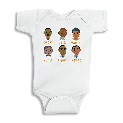 Black History Icons Baby Infant One Piece Bodysuit 12 Months White