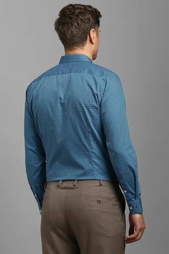 Image of Louis Philippe Men's Slim Fit Easy to Iron Everyday wear Premium Cotton Full Sleeve Checks Formal Shirt