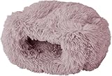 ペティオ (Petio) 犬猫用ベッド 乗れてもぐれる ふわふわドームベッドAWA R アッシュローズ