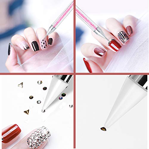 image for Rhinestone Picker Dotting Pen, TEOYALL Dual-Ended Wax Pencil Nail Art 
