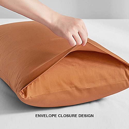 FLXXIE Body Pillow Cover - Super Soft Microfiber 20x54 Body Pillow Case - Envelope Closure, Wrinkle, Stain Resistant Tan Body Pillowcase, 20x54, Tan