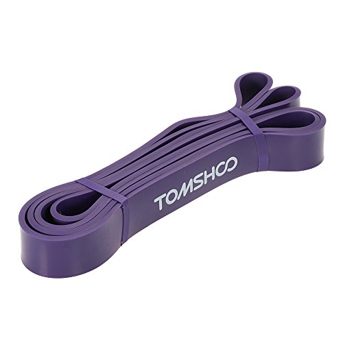 TOMSHOO 35-85Lbs 208 Centimeter Loop Band Pull Up Assist And Stretch Resistance Band For Powerlifting Bodybulding Yoga Exercise Men And Women Fitness (Purple 35-85lbs)