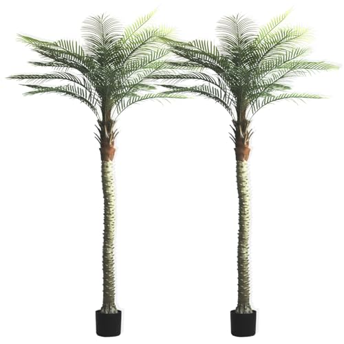 2-Pack 8.8ft Tall Artificial Palm Trees for Outdoors - Large