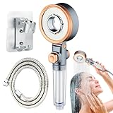 Duschkopf mit hohem Durchfluss, Hochdruck-Duschköpfe, druckbeaufsichtigte Duschdüse, tragbare Duschdüse mit 3 Sprühmodi, reinigender Duschkopf