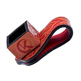 KONLLEN Skórzany grawerowany uchwyt na kredę magnetyczny garbowany roślinnie skórzany kij basenowy snooker ciche akcesoria bilardowe