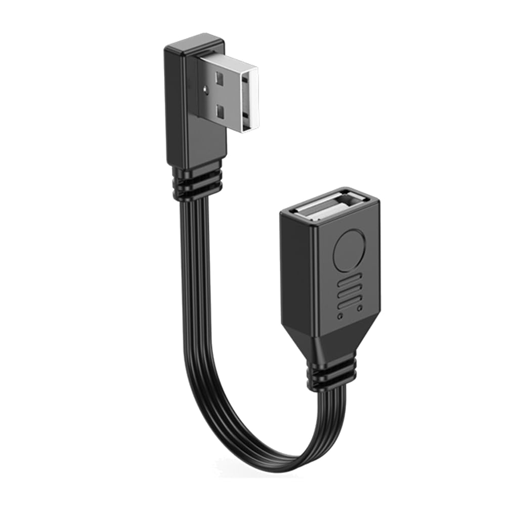 Tsophreniq USB 2.0 Male to Female Extension Cable Extender Data Transfer 480mps Curved for USB Printer USB Modem USB