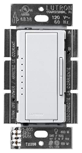 Lutron Maestro LED+ Dimmer Switch for Dimmable LED, Halogen and Incandescent Bulbs, 150W/Single-Pole or Multi-Location, MACL-153M-PD, Palladium