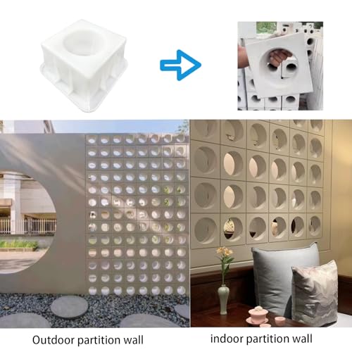 MWYZGmold Concrete Hollow Brick Mold,Reusable ABS Concrete molds,Indoor/Outdoor Wall Decoration, Garden DIY Tool for Bricklaying