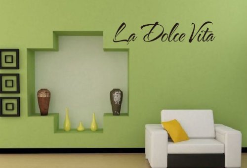 Good Life La Dolce Vita Wall Italian Decal Stick Vinyl Decal Quote Removable Quote Art Design Quotes Letters Decal