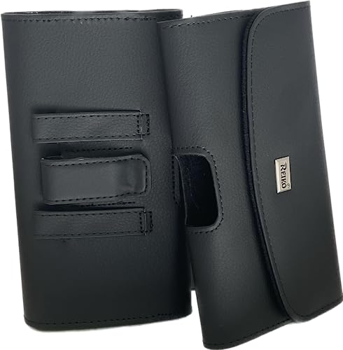 Horizontal Executive Leather Case with Magnetic Closure with Belt Clip and Belt Loops Compatible with Verizon Verizon TCL 40 XE 5G and TCL 40 XL
