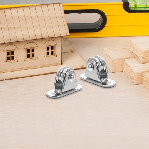 6 unidades de poleas de cuerda de alambre de acero duro pesado con rodamientos de bolas, perfecto para tendederos, proyectos de bricolaje, montaje en techo y pared, resistente y de alta carga