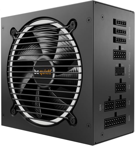 be quiet! Pure Power 12 M 650W Power Supply, 80 Plus Gold Efficiency, ATX 3.0 PSU with Full Support for PCIe 5.0 GPUs, exceptionally Silent 120mm be quiet! Fan, 2 Strong 12V-Rails, Modular Cables