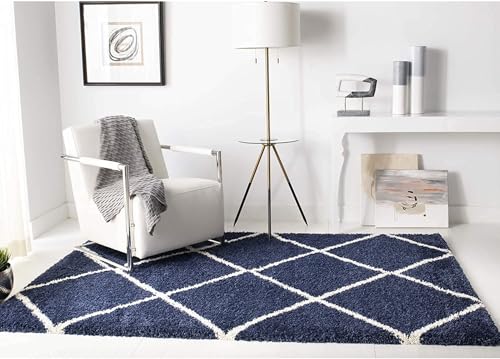 Image of 4x6 feet Soft Area Rug for Living Room and Bedroom, Modern Indoor Floor Carpet with Non-Slip Backing, Comfortable Decorative Home Decor Rug, Easy Clean & Durable- (Blue B, Rectangular)