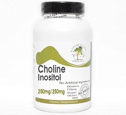 Colina 250mg Inositol 250mg ~ 200 Cápsulas - Sin Aditivos ~ Naturetition Supplements