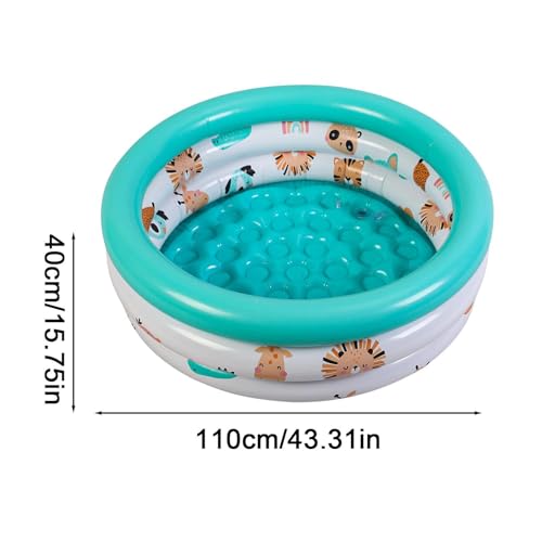 Bassin gonflable imprimé mignon pour plage et vacances estivales en famille au soleil - 6