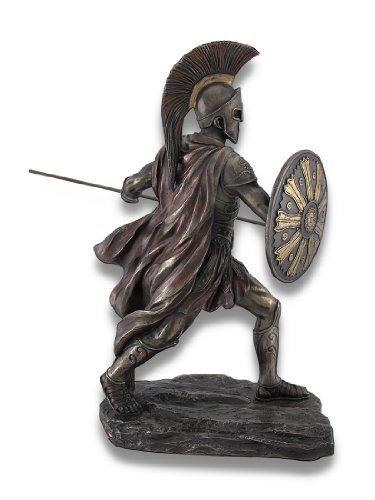Estatua Veronese Achilles con lanza y escudo 11.38 in miniatura 3