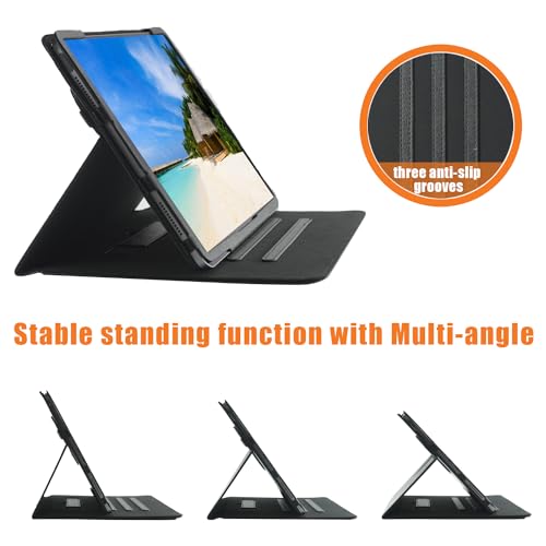 Étui rotatif pour iPad 11 Air 10.9 folio multi-angle avec rangement crayon noir - 3