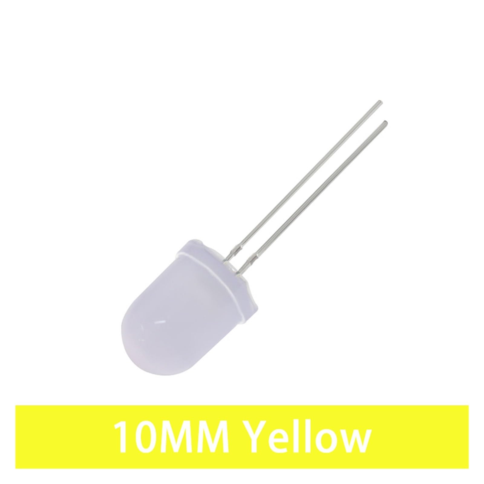WHWRCADV 10 PCS Fog LED Diode 10MM White Red Yellow Blue Green Led Lights Diod F10(Yellow)