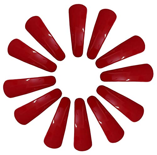 Image of MANODHRUVA Plastic Tiktak Hair Clips for Women and Girls, 5.5 cm, Red, Pack of 12 Pairs (Means total 24 Clips) (Red)