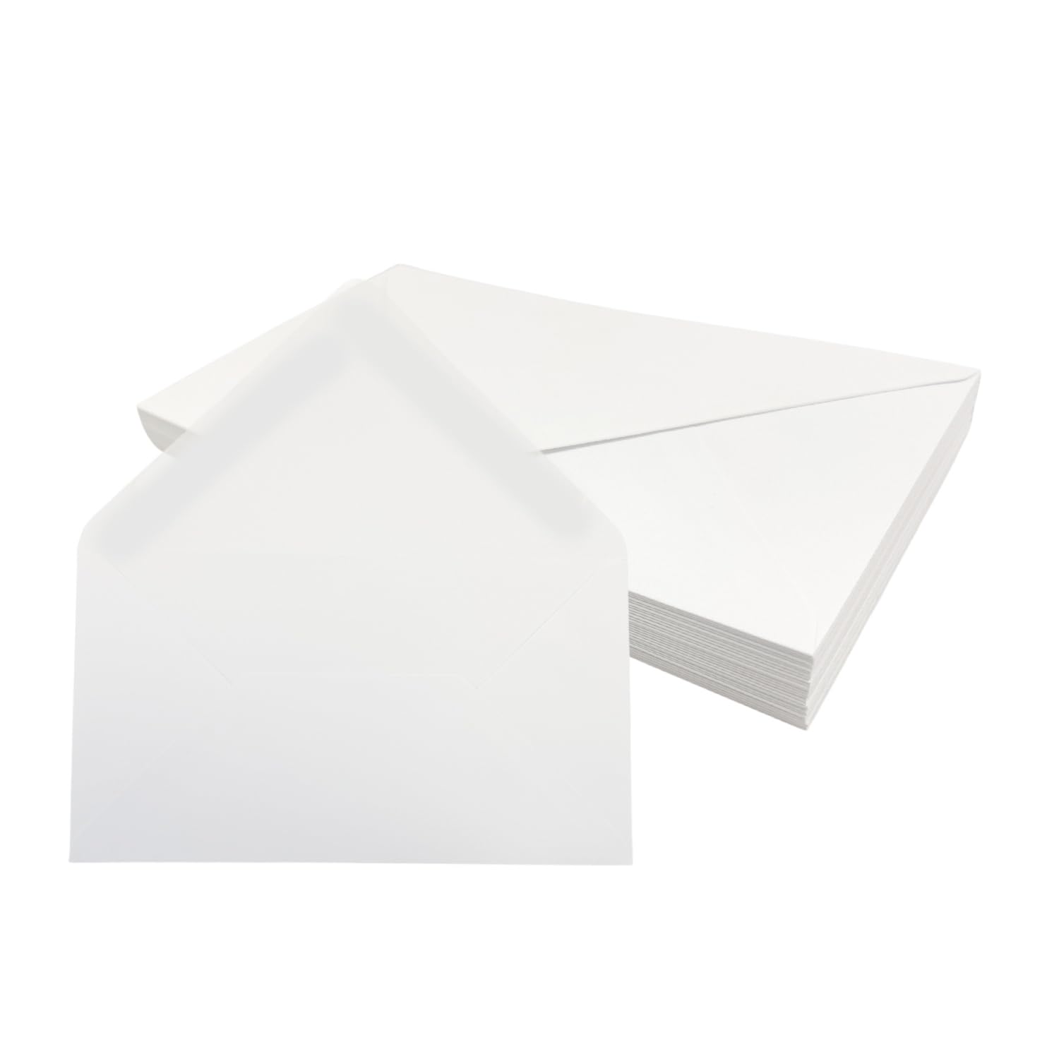Pack of 50 White 130x235mm Gummed Envelopes – 100gsm Premium Paper for Greeting Cards, Invitations, Thank‑You Notes & Letters