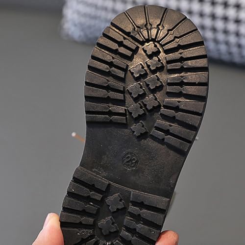 IWIHMIV Girls Ankle Booties Riding Boots Girls Winter Boots Little Girls Leather Lace-Up Winter Boots Fashion Riding Boots3