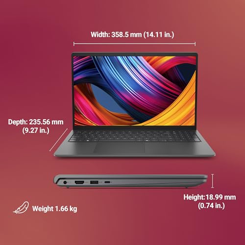 Image of Dell 15 AI Powered Laptop, Intel Core Ultra 5 225H, 8GB DDR5 RAM, 512GB SSD, 15.6 inch FHD Anti-Glare Display, Intel Arc Graphics, Standard Keyboard, Dedicated Copilot Key, Black, Win11 Home + MSO H&S'24