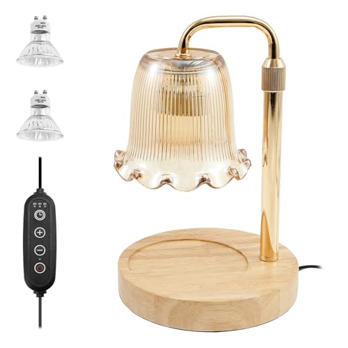 VAVPUP Chauffe-bougie avec minuteur, réglable en hauteur, lampe à fondre la cire, lumière de fusion à intensité variable sûre, décoration de salon,...