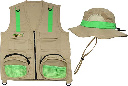 Combinació de Chaleco y Barret Explorador Eagle Eye para Niños, con Bolsillos...