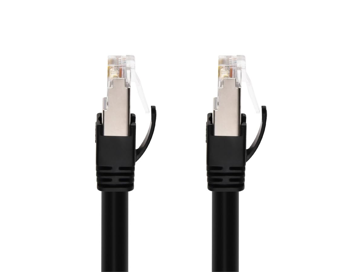 Monoprice Cat6A PoE Patch Cable - 100 Feet - Black | 100W, PoE ++ (IEEE 802.3af/at/bt), UTP, 22AWG, 500MHz, Pure Bare Copper, Shielded RJ45, Ethernet Cable