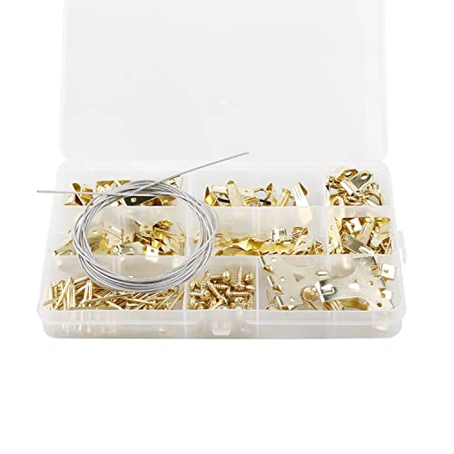 Lot de 230 crochets dorés sans couture pour cadre photo Cover