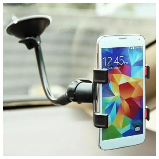 Suporte de Celular P/Carro Articulavel Universal para Celulares GPS Haste Manipulavel Ventosa Preto -LOJA BazzArt Bazzar Free Arrt