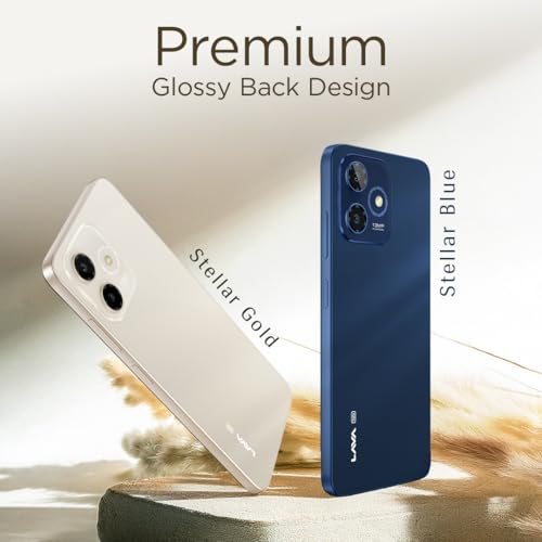 Image of Lava Shark 5G (Steller Gold, 4GB RAM, 128GB Storage) |Bigger 6.75 inch HD+ Notch Display | Octacore 5G Processor | 13 MP AI Camera |5000 mAh Battery| IP54 Rated Dust & Water Splash Proof