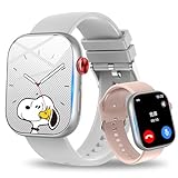 【Amazon.co.jp限定】スマートウォッチ 【2026進化モデル＆付属ベルト*2 】2.01インチ大画面 iPhone対応 アンドロイド対応 smart watch Bluetooth 通話機能付き GPS機能 天気 IP67防水 多言語 多種機能付き IP67防水 長持ちバッテリー メッセージ通知 スポーツウォッチ レディース メンズ 文字盤設定 (シルバー)2026 image